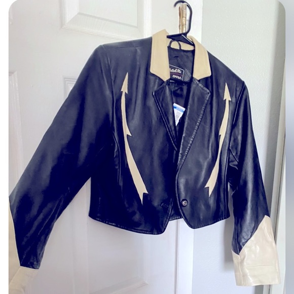 Vintage leather moto jacket size Small - Picture 1 of 3